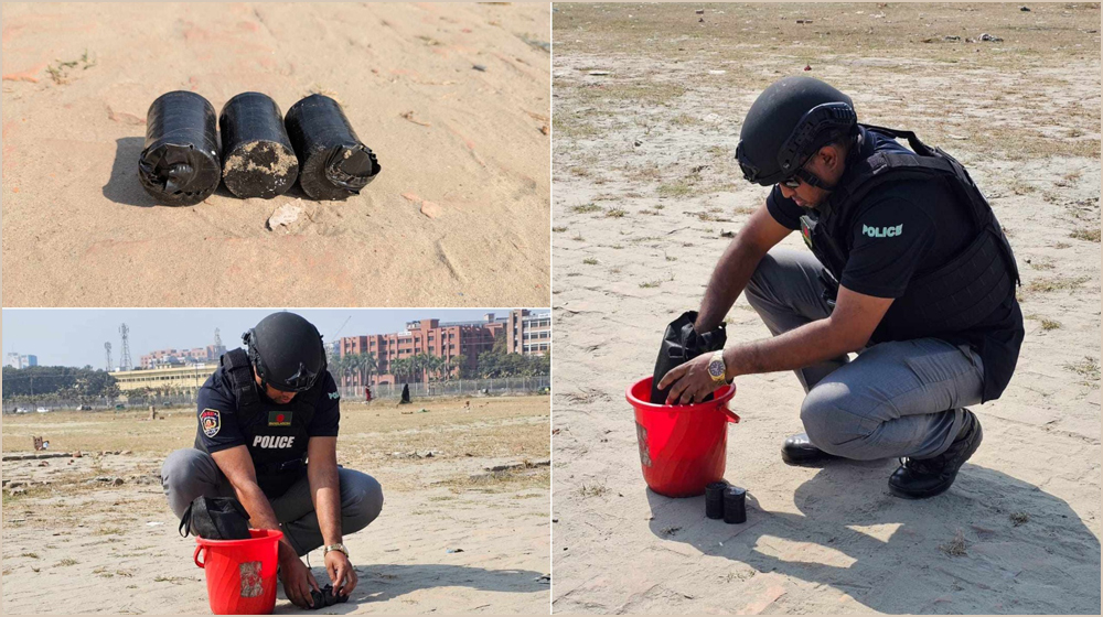 ফার্মগেটে পাওয়া ৩টি ‘হাতবোমা’ নিষ্ক্রিয় করল পুলিশ