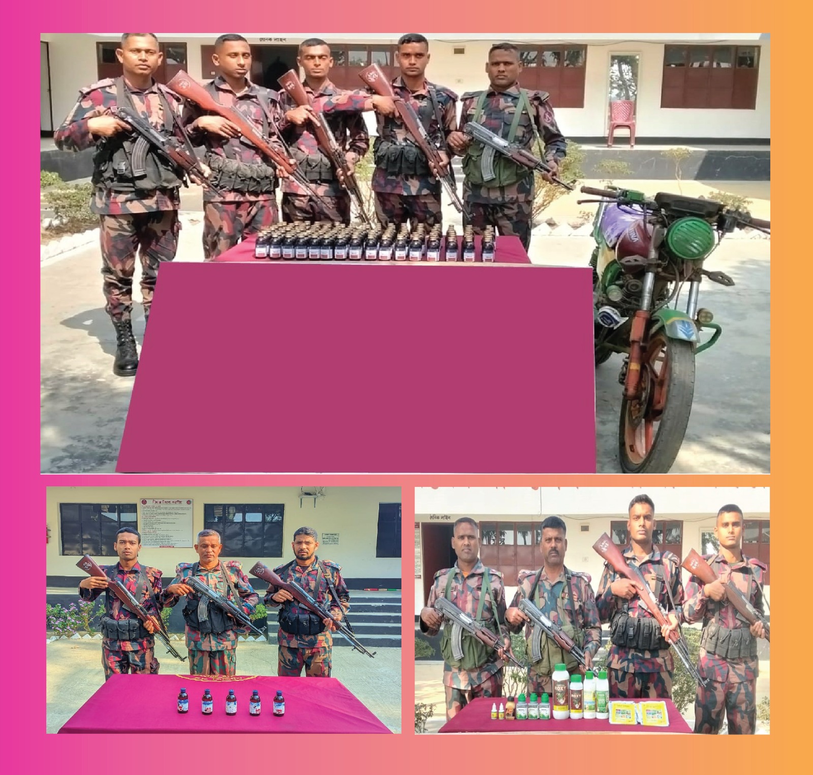 যশোর ব্যাটালিয়ন ৪৯ বিজিবির অভিযানে সীমান্ত থেকে ভারতীয় বিভিন্ন পন্য আটক।