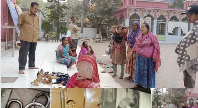 সাতক্ষীরার কেন্দ্রীয় মন্দিরে দুঃসাহসিক চুরি, প্রায় ১৮ লাখ টাকার স্বর্ণালংকার লুট