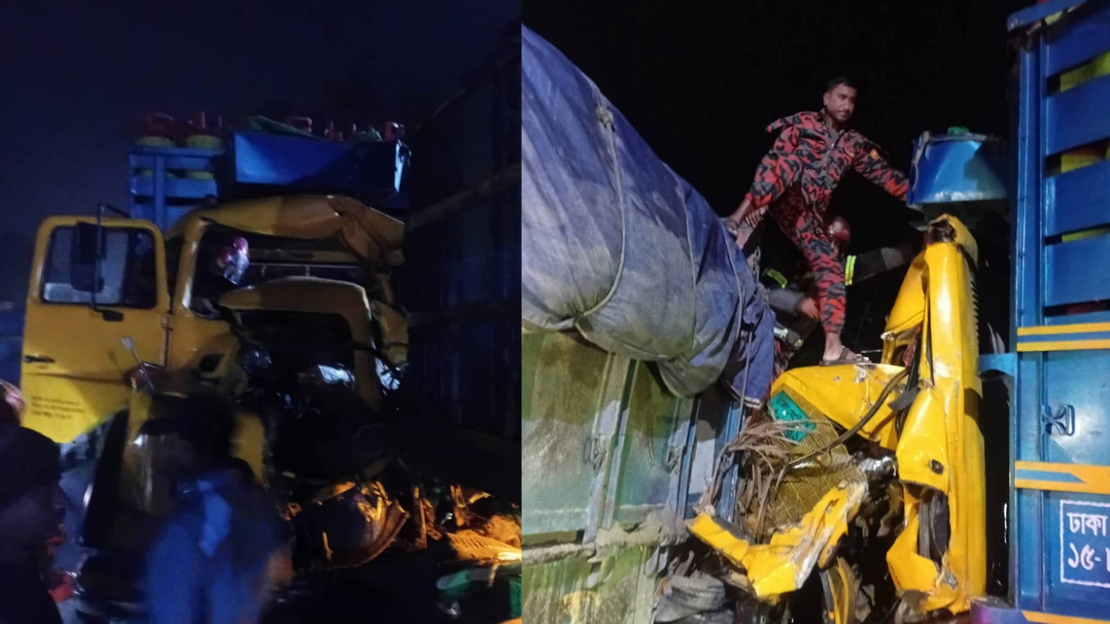 ঘোড়াঘাটে দাঁড়িয়ে থাকা ট্রাকে ধাক্কা: প্রাণ হারালেন হেলপার, আহত চালক