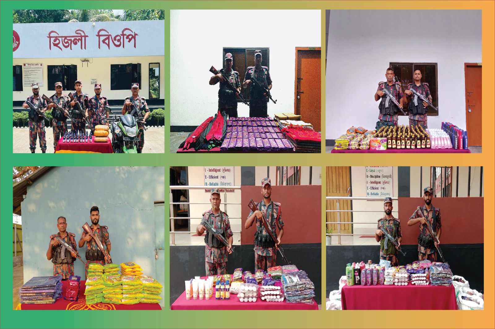 যশোর ব্যাটালিয়ন ৪৯ বিজিবির অভিযানে ভারতীয় গাঁজা সহ বিভিন্ন পণ্য আটক।