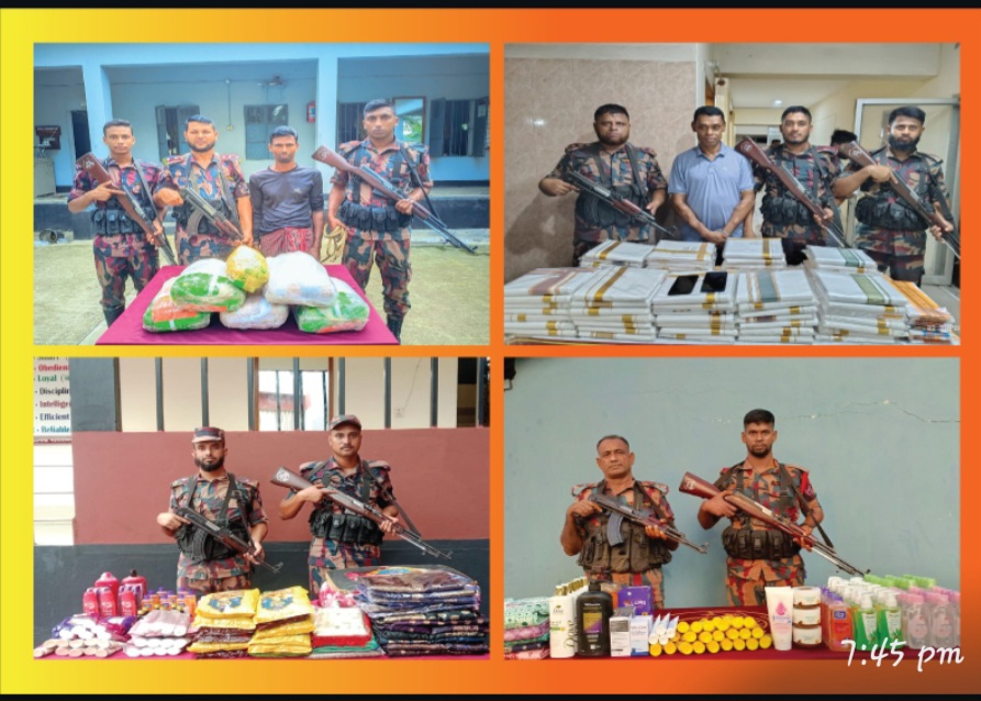 যশোর ব্যাটালিয়ন ৪৯ বিজিবির অভিযানে গাঁজা সহ ভারতীয় পণ্য উদ্ধার আটক ২।