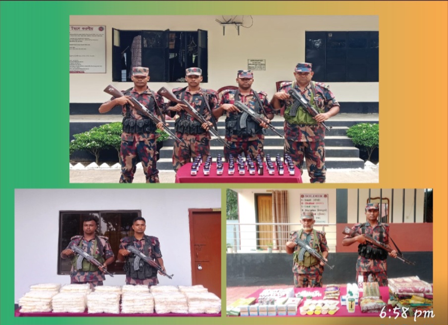 যশোর ব্যাটালিয়ন ৪৯ বিজিবির দায়িত্বপূর্ণ এলাকা থেকে ভারতীয় পণ্য আটক।