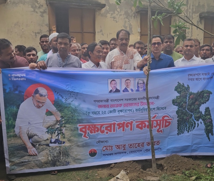 বেনাপোল পৌর বিএনপির বৃক্ষ রোপন কর্মসূচী পালিত।