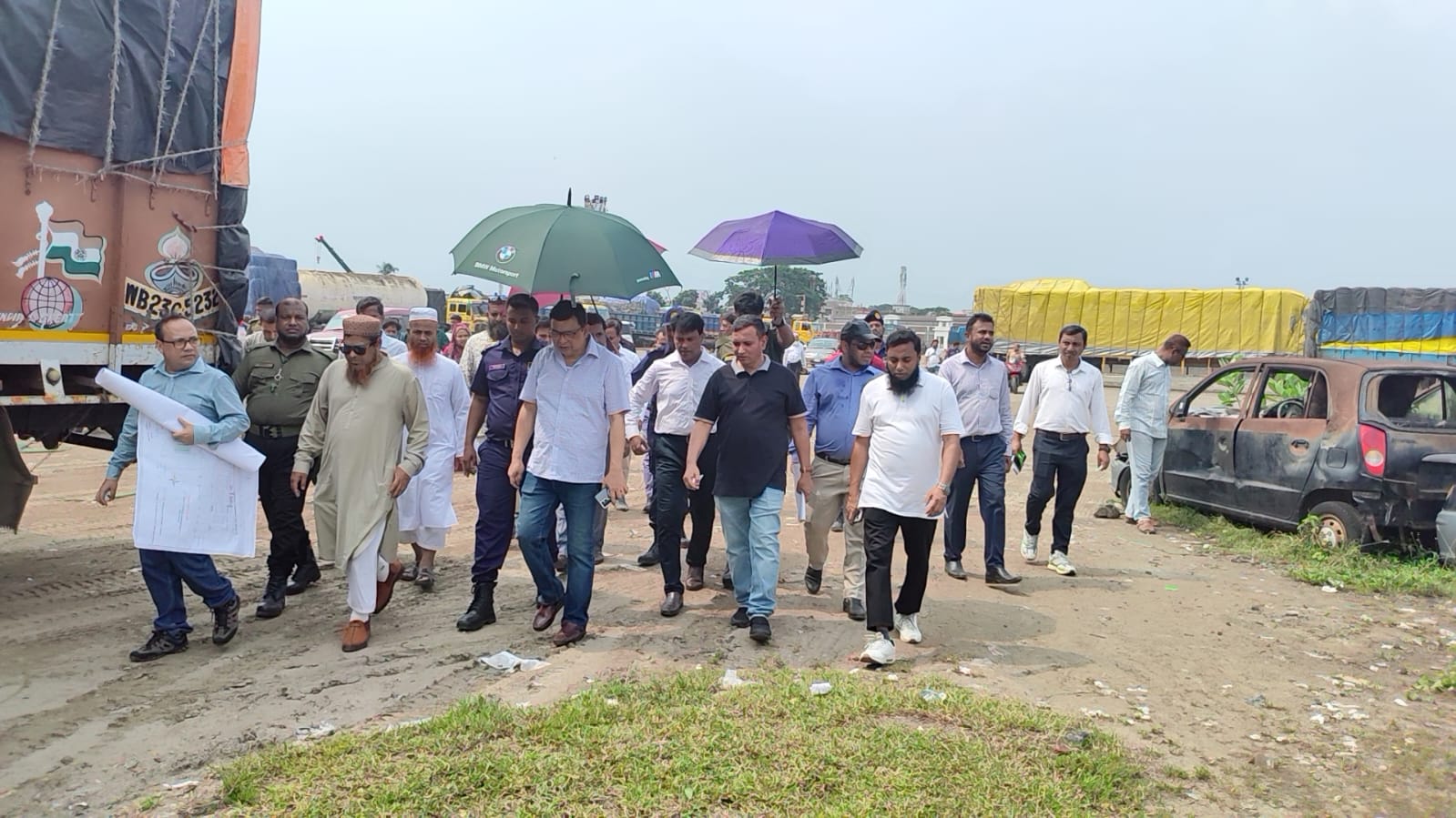 বাংলাদেশ স্থলবন্দরের চেয়ারম্যান এর বেনাপোল বন্দর পরিদর্শন।