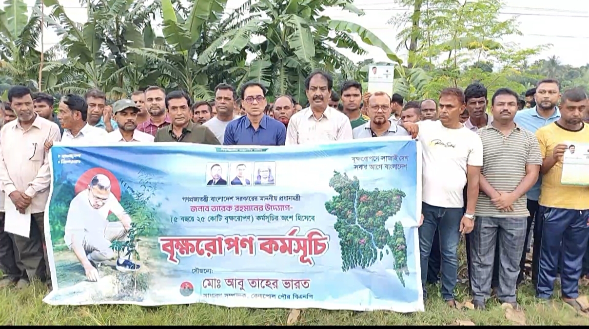 বেনাপোল ১০ হাজার ৫শ বৃক্ষরোপণ সম্পন্ন করলেন পৌর বিএনপির সাধারণ সম্পাদক আবু তাহের ভারত।