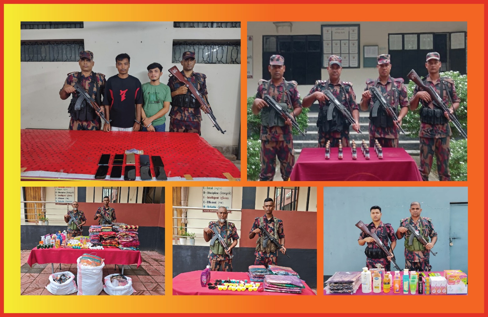 যশোর ব্যাটালিয়ন ৪৯ বিজিবির অভিযানে মাদকদ্রব্য এবং চোরাচালানী পণ্য উদ্ধার আটক ২।